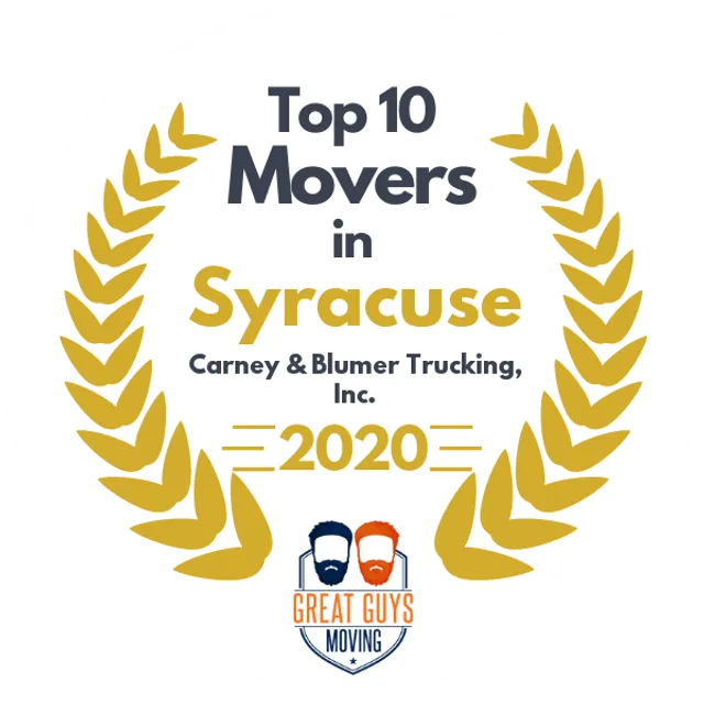 Top 10 Movers in Syracuse, NY 2020 award