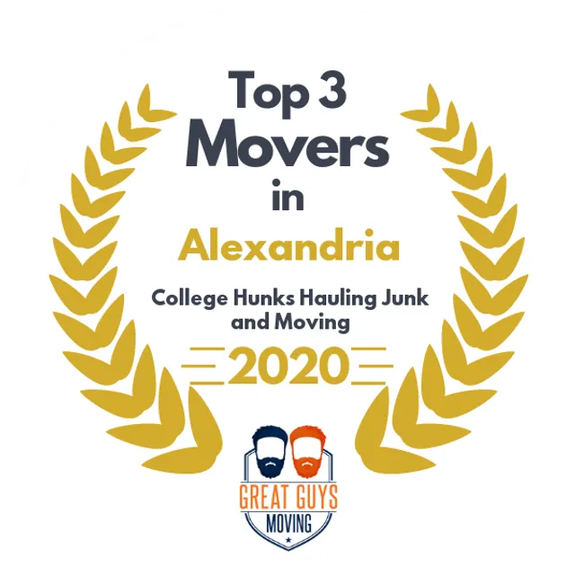 Top 3 Movers in Alexandria, VA 2020 award