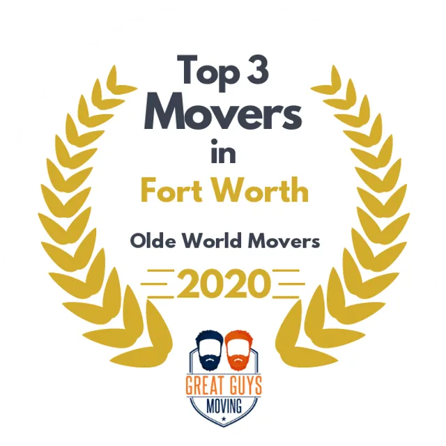 Top 3 Movers in Fort Worth, TX 2020 award