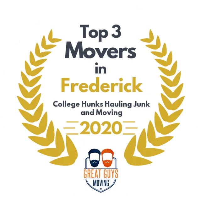 Top 3 Movers in Frederick, MD 2020 award