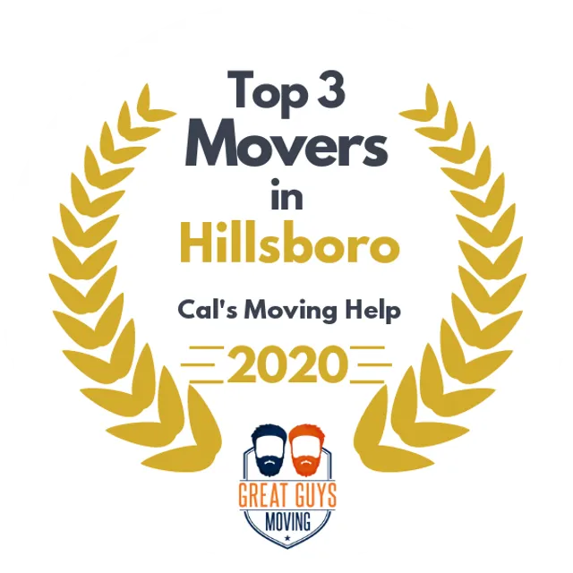 Top 3 Movers in Hillsboro, OR 2020 award