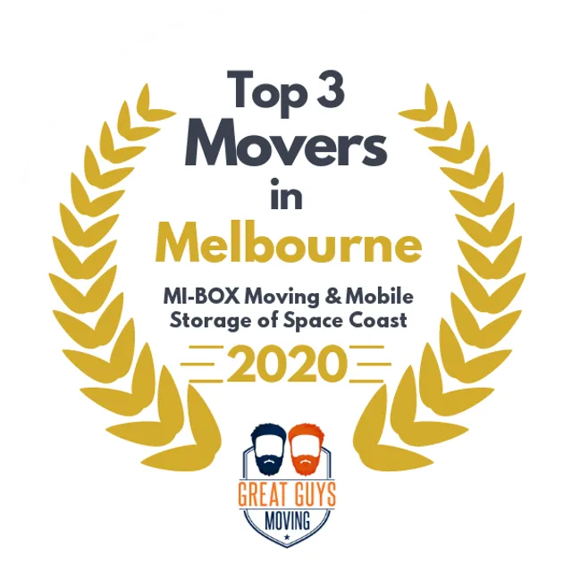 Top 3 Movers in Palm Bay, FL 2020 award