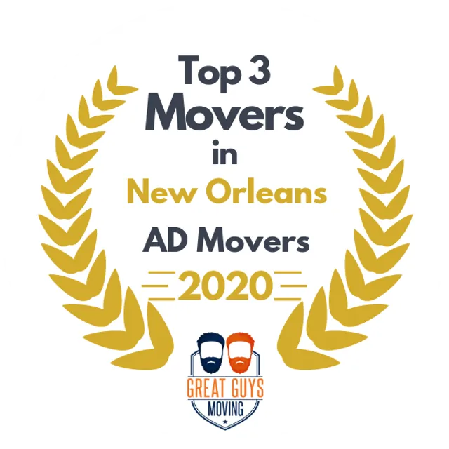 Top 3 Movers in New Orleans, LA 2020 award