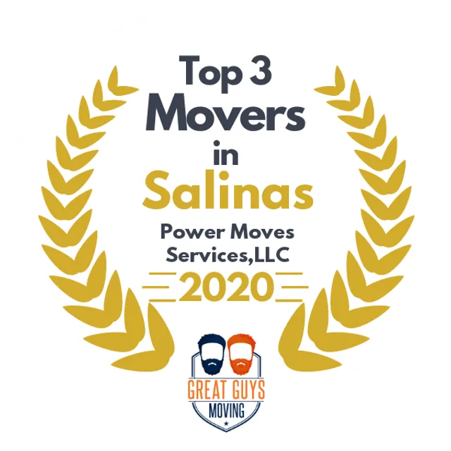 Top 3 Movers in Salinas, CA 2020 award