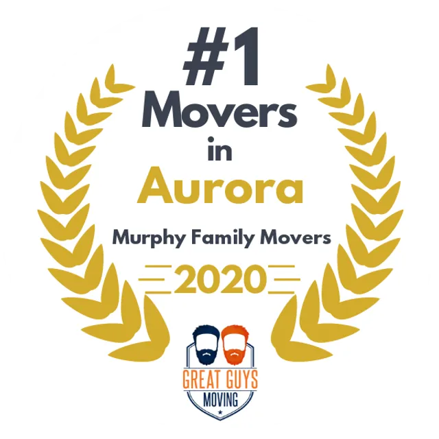 #1 Ranked Movers in Aurora, IL 2020 award