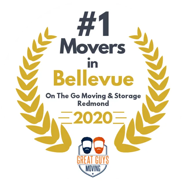 #1 Ranked Movers in Bellevue, WA 2020 award