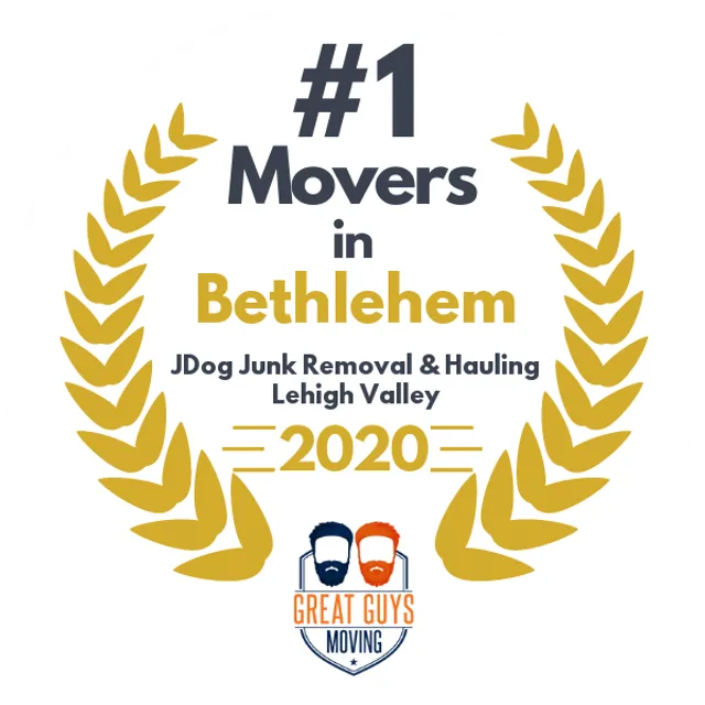 #1 Ranked Movers in Bethlehem, PA 2020 award