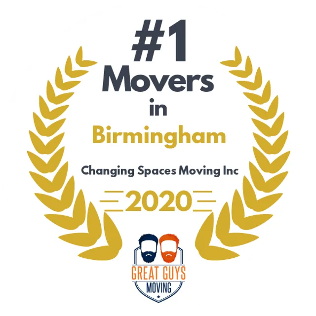 #1 Ranked Movers in Birmingham, AL 2020 award