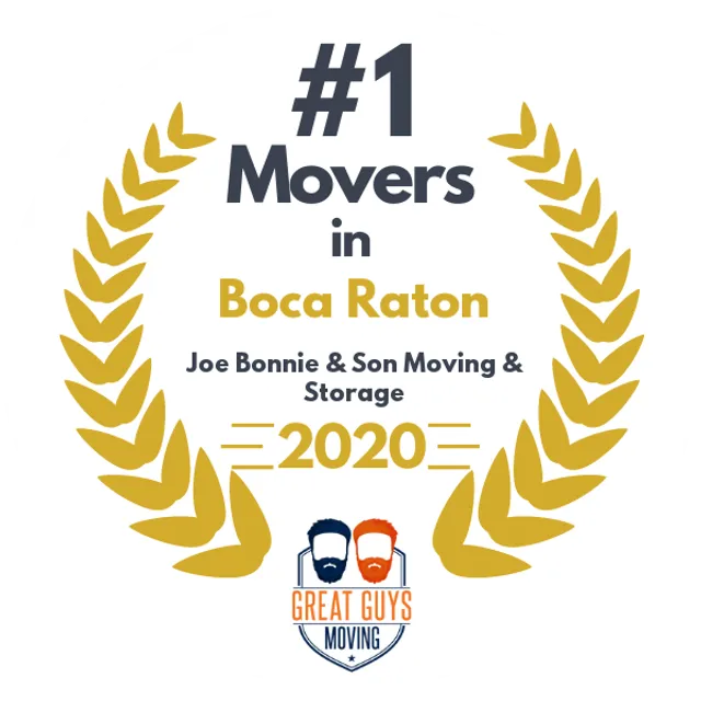 #1 Ranked Movers in Pompano Beach, FL 2020 award