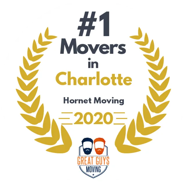 #1 Ranked Movers in Charlotte, NC 2020 award