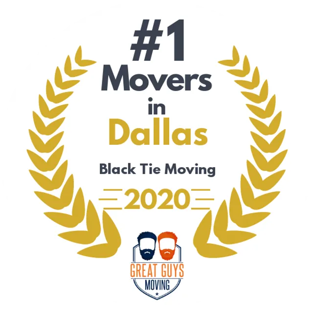 #1 Ranked Movers in Dallas, TX 2020 award