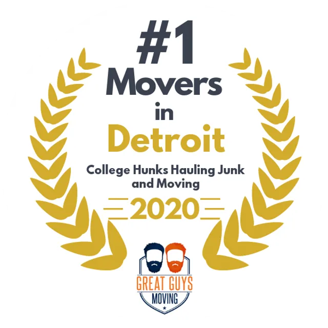 #1 Ranked Movers in Detroit, MI 2020 award