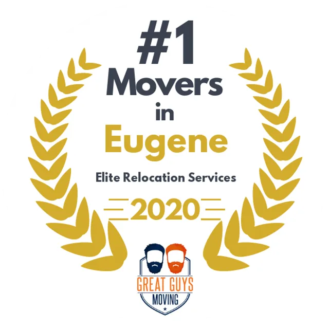 #1 Ranked Movers in Eugene, OR 2020 award