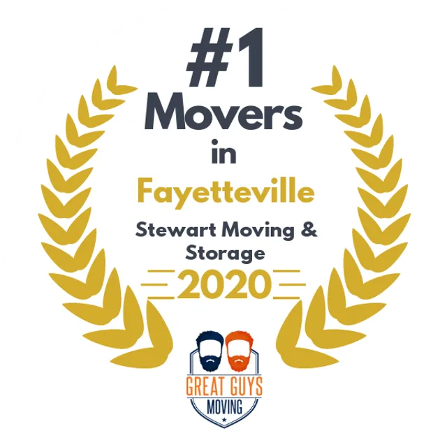 #1 Ranked Movers in Fayetteville, NC 2020 award