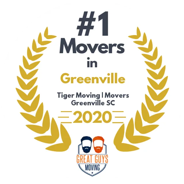 #1 Ranked Movers in Columbia, SC 2020 award