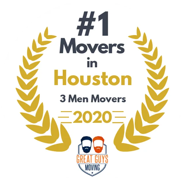 #1 Ranked Movers in Houston, TX 2020 award