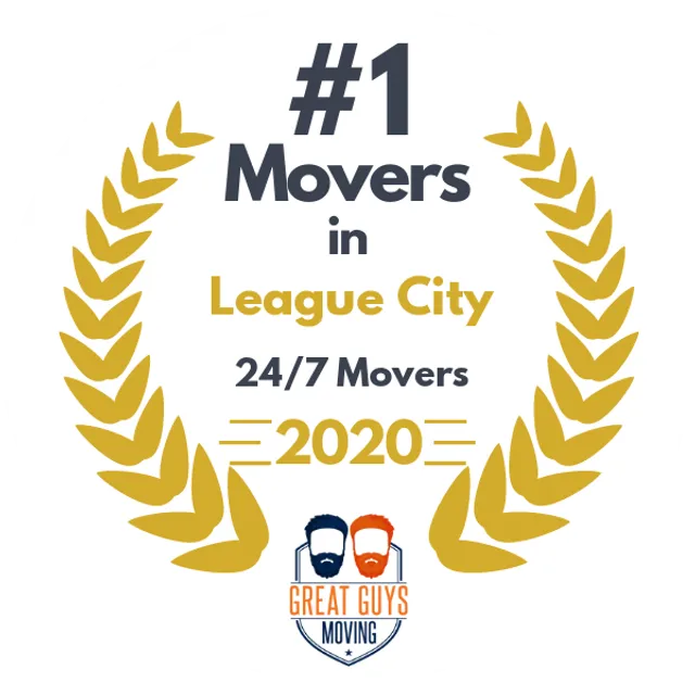 #1 Ranked Movers in Pasadena, TX 2020 award