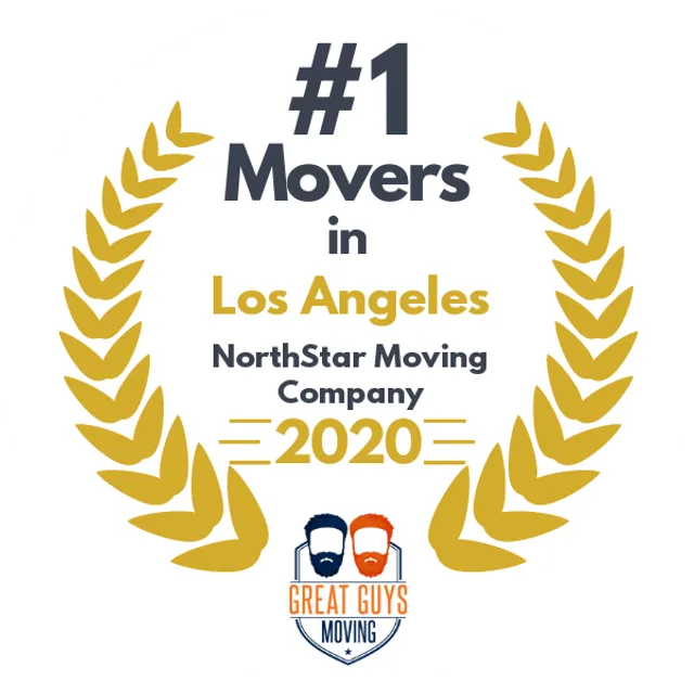 #1 Ranked Movers in Los Angeles, CA 2020 award