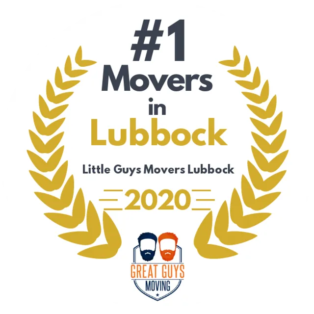 #1 Ranked Movers in Lubbock, TX 2020 award