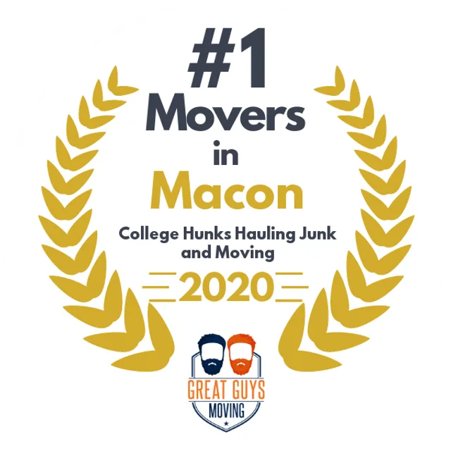 #1 Ranked Movers in Macon, GA 2020 award