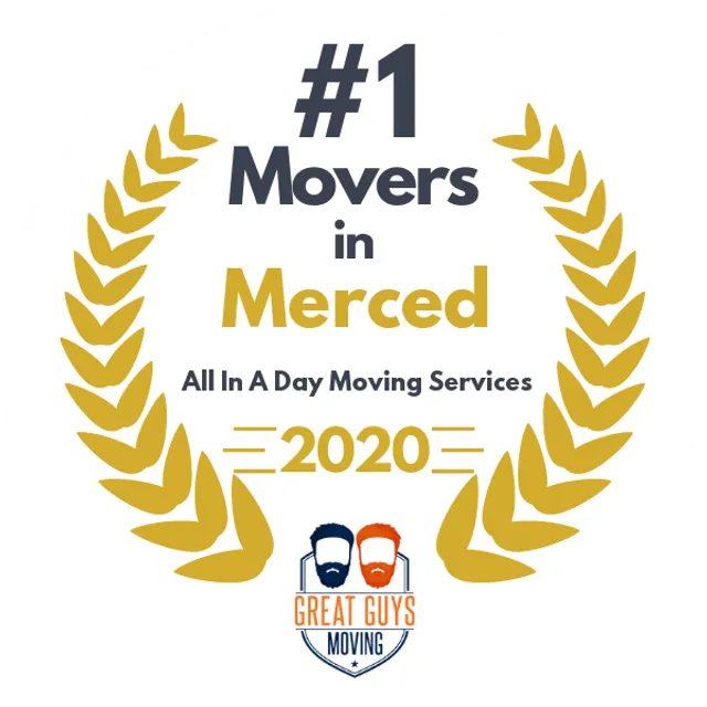 #1 Ranked Movers in Fresno, CA 2020 award