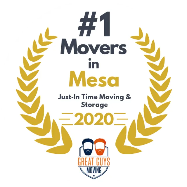 #1 Ranked Movers in Phoenix, AZ 2020 award