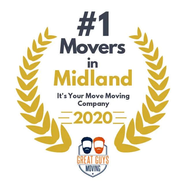 #1 Ranked Movers in Midland, TX 2020 award