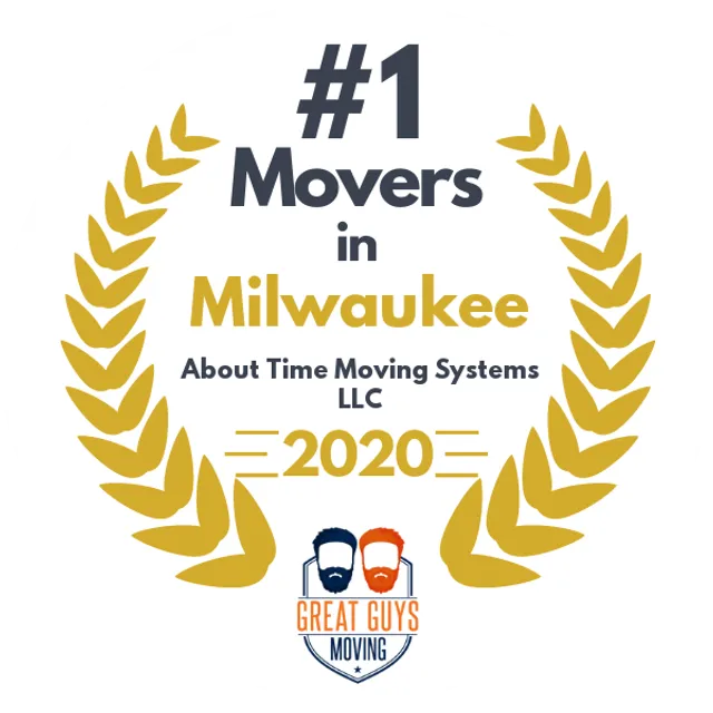 #1 Ranked Movers in Milwaukee, WI 2020 award