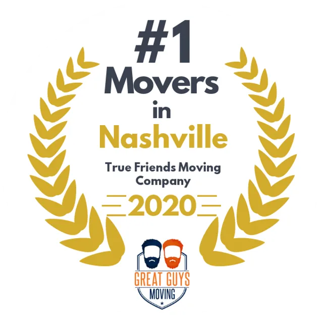 #1 Ranked Movers in Nashville, TN 2020 award