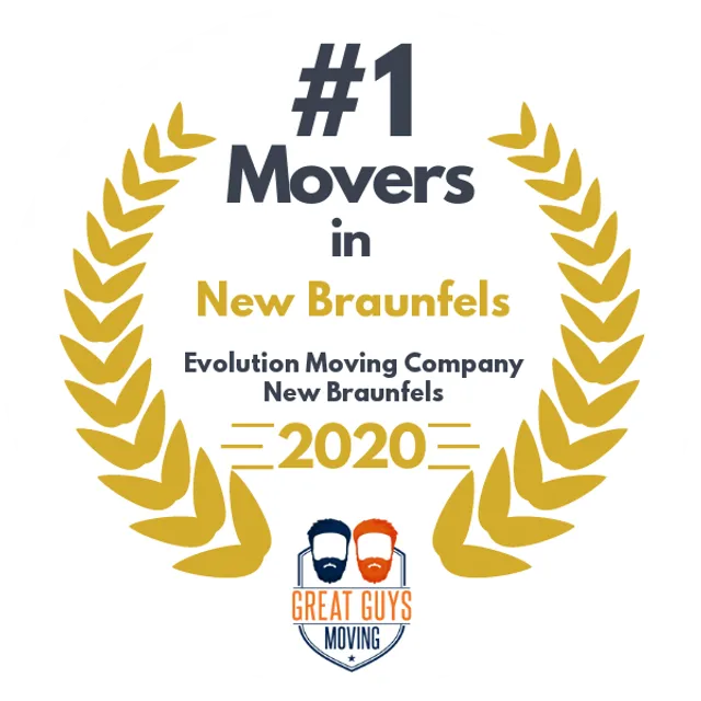 #1 Ranked Movers in New Braunfels, TX 2020 award