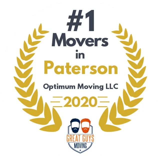 #1 Ranked Movers in Jersey City, NJ 2020 award