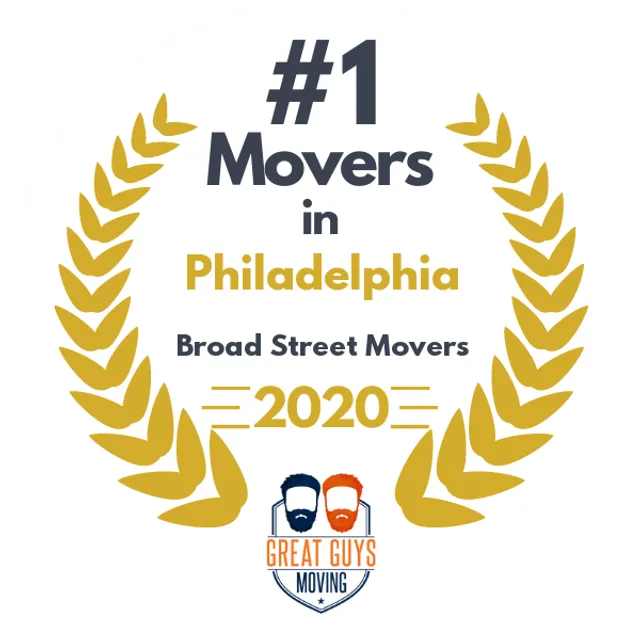 #1 Ranked Movers in Philadelphia, PA 2020 award