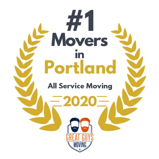 #1 Ranked Movers in Portland, OR 2020 award