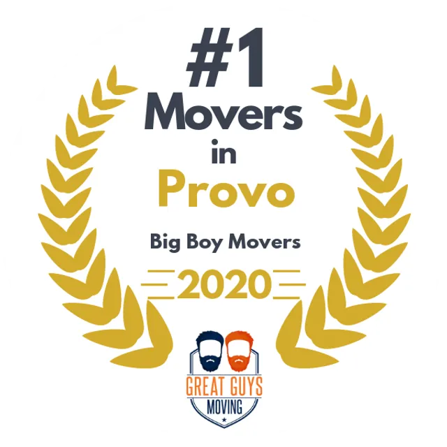 #1 Ranked Movers in Provo, UT 2020 award