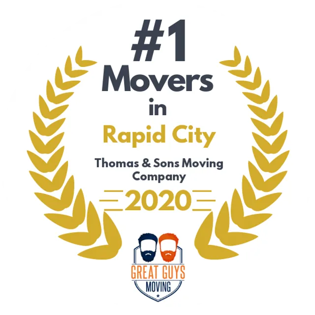 #1 Ranked Movers in Rapid City, SD 2020 award