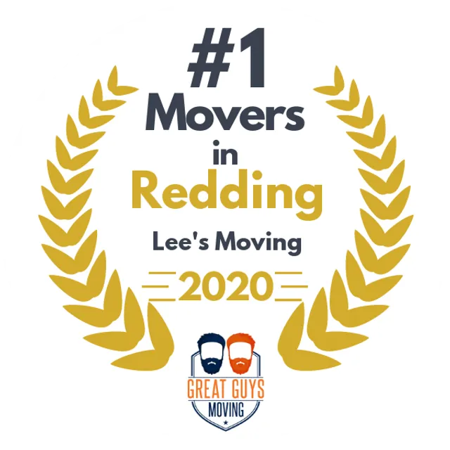 #1 Ranked Movers in Redding, CA 2020 award