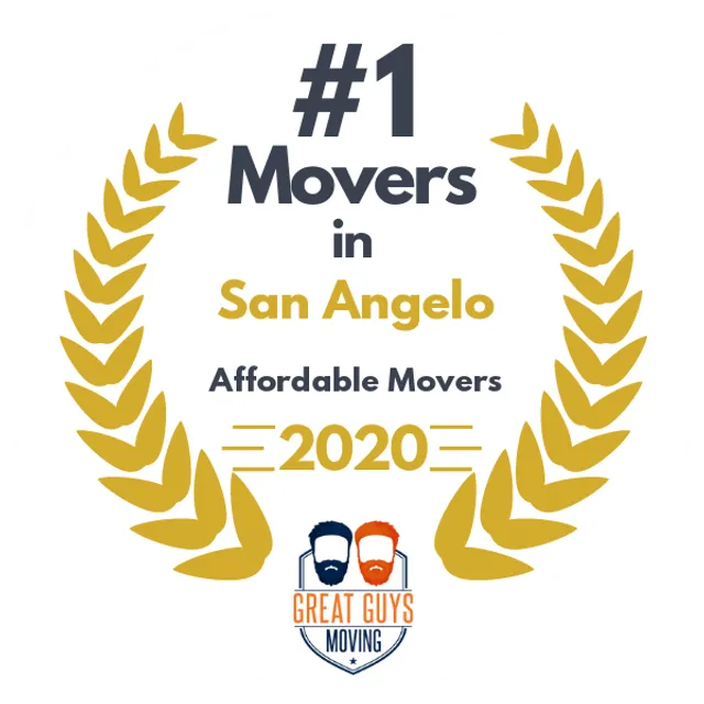 #1 Ranked Movers in San Angelo, TX 2020 award