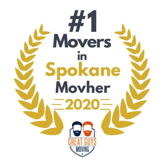 #1 Ranked Movers in Spokane, WA 2020 award