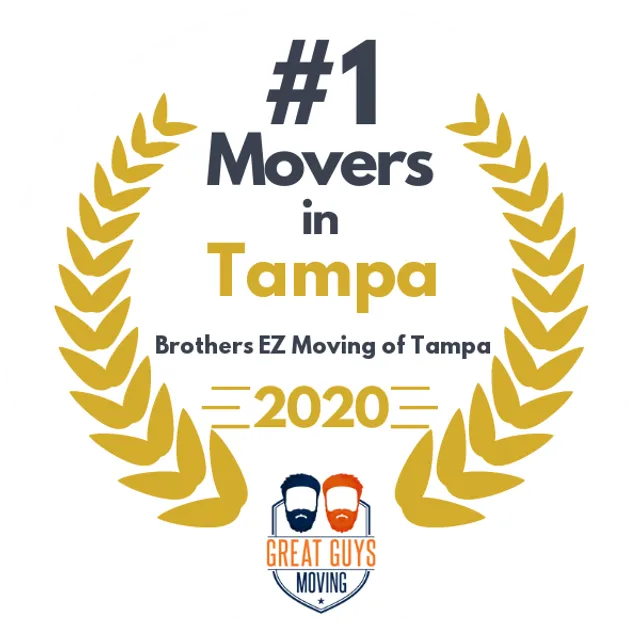 #1 Ranked Movers in Tampa, FL 2020 award