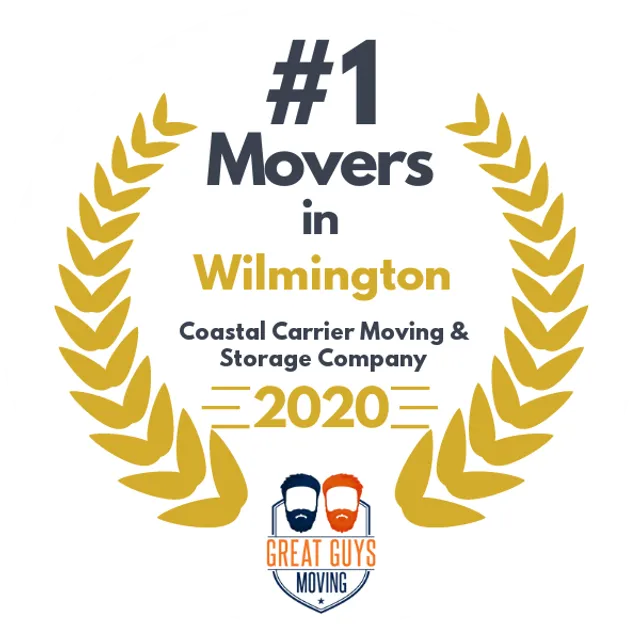 #1 Ranked Movers in Wilmington, NC 2020 award