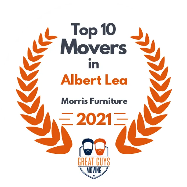 Top 10 Movers in Albert Lea, MN 2021 award