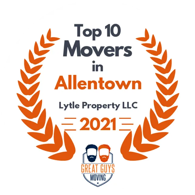 Top 10 Movers in Allentown, PA 2021 award