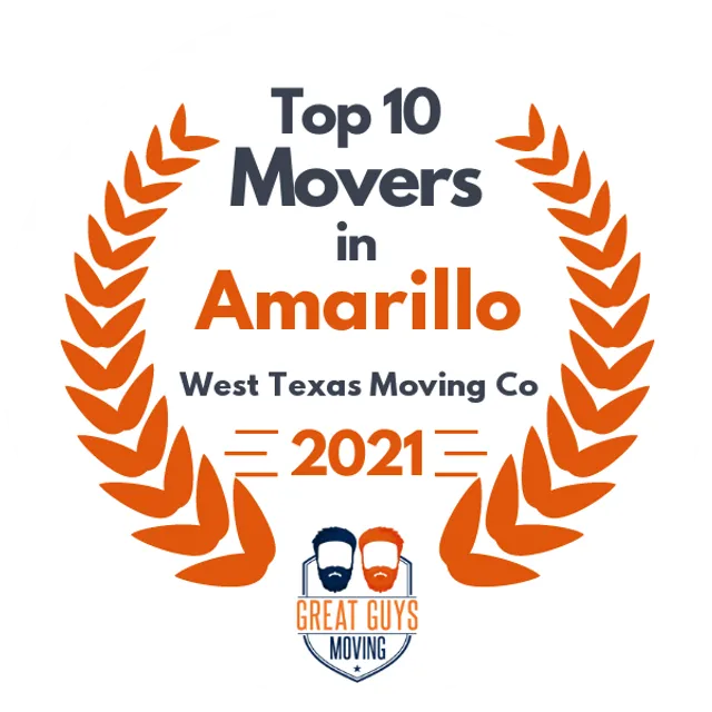 Top 10 Movers in Amarillo, TX 2021 award