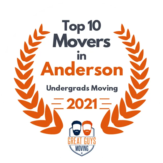 Top 10 Movers in Central, SC 2021 award