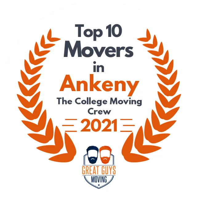 Top 10 Movers in Des Moines, IA 2021 award