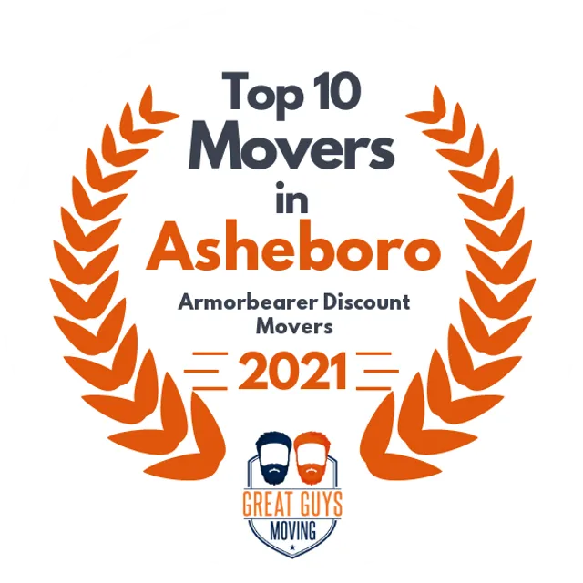 Top 10 Movers in Asheboro, NC 2021 award