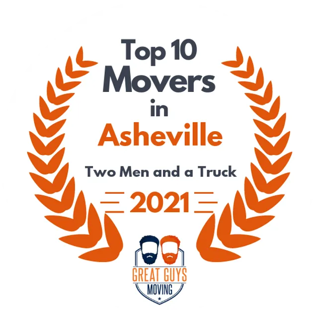 Top 10 Movers in Asheville, NC 2021 award