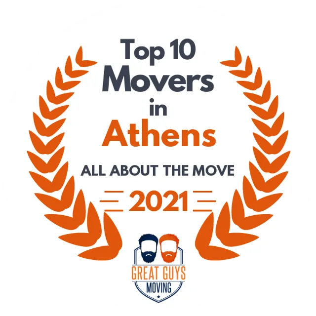 Top 10 Movers in Athens, GA 2021 award