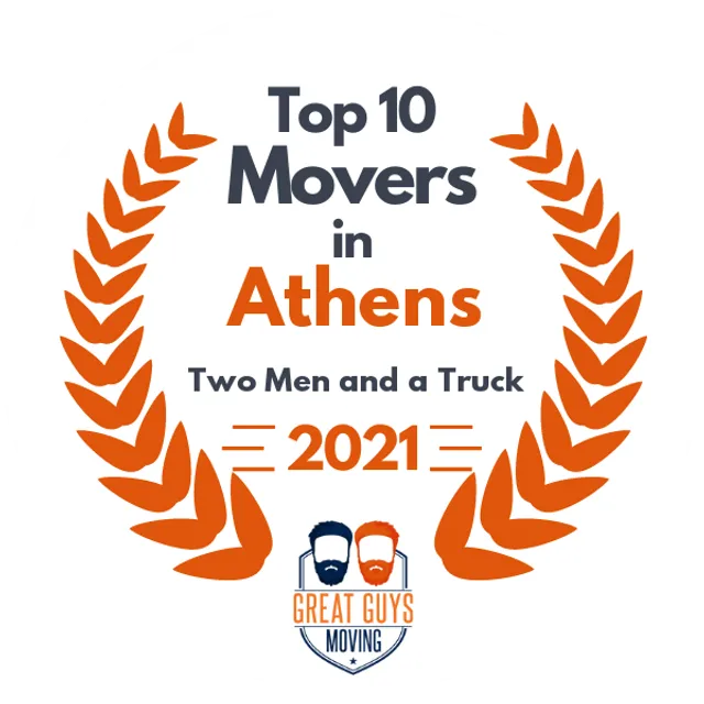 Top 10 Movers in Athens, GA 2021 award