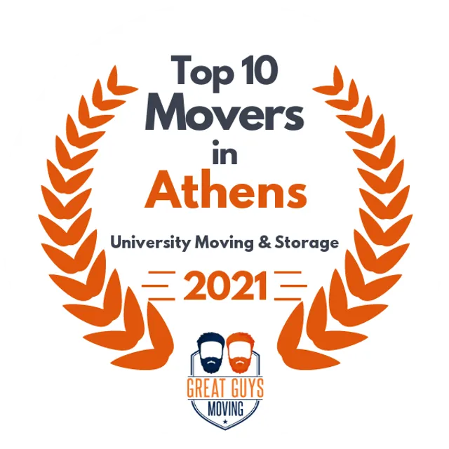 Top 10 Movers in Athens, GA 2021 award